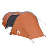 Camping Tent Tunnel 4-Person Orange Waterproof 94396