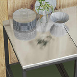 Kitchen Storage HATTEM Olive Green 40 x 50 x 92 cm Steel 874971