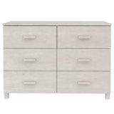 Sideboard HAMAR White 113x40x80 cm Solid Wood Pine 340449