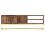 TV Cabinet 138x30x46 cm Solid Mango Wood 286552