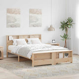 Bed Frame with Headboard Brown 160 x 200 cm Engineered Wood 3394219