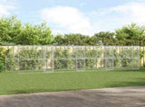 Dog Kennel 4 pcs Silver 8 x 2 x 2 m Galvanised steel 3368335