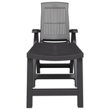 Sun Lounger Anthracite Plastic Standard Foldable 364707