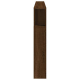 LED Headboard Brown Oak 220x18.5x103.5 cm Engineered Wood 837378