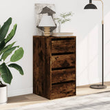 Corner Chest of Drawers Smoked Oak 40x41x76 cm Engineered Wood 852865