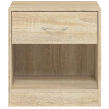 242546 Nightstand 2 pcs with Drawer Oak Colour