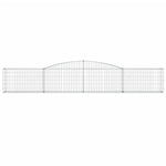 Arched Gabion Baskets 8 pcs 400x30x60/80 cm Galvanised Iron 3146846