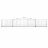 Arched Gabion Baskets 8 pcs 400x30x60/80 cm Galvanised Iron 3146846