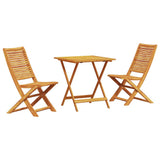 Folding Bistro Set Folding 3 pcs Brown Solid Acacia Wood 3375696