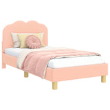 Children's Bed Frame with Headboard Pink 80 x 160 cm 42010968