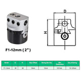 146684 15 Pieces Boring Tool Set 50 mm Boring Head MT3-F1-12
