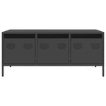 ZNTS Coffee Table Black 101.5x50x43.5 cm Cold-rolled Steel 851268