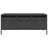 ZNTS Coffee Table Black 101.5x50x43.5 cm Cold-rolled Steel 851268