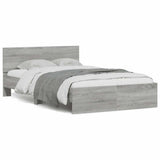 Bed Frame Grey Sonoma Engineered wood Double Adjustable Armrests 3207635