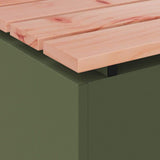 Garden Bench Olive green 80 x 40 x43 cm Steel 874901