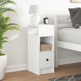 Bedside Cabinet with Drawer White 25x31x66 cm 858614