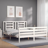 Bed Frame without Mattress White 160x200 cm Solid Wood 3194712