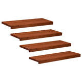 Stair Treads 4 pcs 70 x 25 x 2 cm Brown Solid Beech Wood 3446220