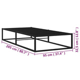 Bed Frame without Mattress Black Metal 90x200 cm 324785