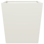 ZNTS Garden Planters White 2 pcs 50x50x50 cm Steel 851069