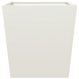 ZNTS Garden Planters White 2 pcs 50x50x50 cm Steel 851069