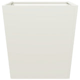 Garden Planters White 2 pcs 50x50x50 cm Steel 851069