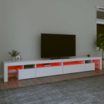 ZNTS TV Cabinet with LED Lights White 290x36.5x40 cm 3152802
