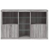 Sideboard with LED Lights Grey Sonoma 162x37x100 cm 3209175