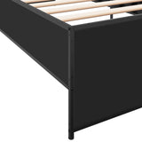 Bed Frame without Mattress Black 75x190 cm Small Single 845251