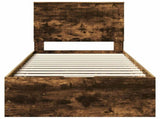 Bed Frame with Drawer Smoked Oak 90 x 190 cm Engineer Wood 3411163