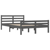 Bed Frame without Mattress Grey Solid Wood 140x190 cm 814801