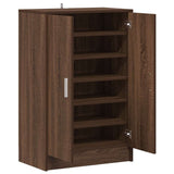 Shoe Cabinet Brown Oak 60x35x92 cm Engineered Wood 816013