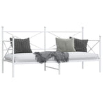 Day Bed without Mattress White 75x190 cm Steel 4104679