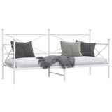 Day Bed without Mattress White 75x190 cm Steel 4104679