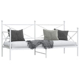 Day Bed without Mattress White 75x190 cm Steel 4104679