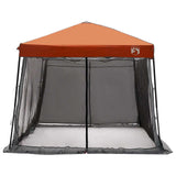Camping Tent Set 2 pcs Grey and Orange Taffeta and Fabric 3337178