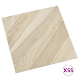 Self-adhesive Flooring Planks 55 pcs PVC 5.11 m Beige Striped 324681
