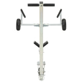 Adjustable Boat Trailer with Pneumatic Tires 200 kg Load Silver 42043569