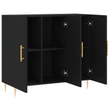 Sideboard Black 90x34x80 cm Engineered Wood 828093