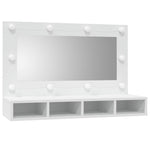 ZNTS Mirror Cabinet with LED White 90x31.5x62 cm 808891