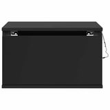 Wall-mounted Bedside Cabinet with LED Lights Black 836828
