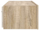 TV Wall Cabinet with LED Lights Sonoma Oak 80x35x31 cm 837285