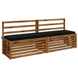 2-Piece Bench Cushions SOEST 2 pcs 100% Polyester Black 949111
