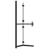 Foldable Walk-in Shower Wall Transparent ESG Glass 110x190 cm 151184