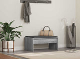 Hall Bench with Cushion Grey Sonoma 63 x 38 x 40 cm 891549