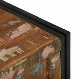 Storage Box Brown and Black 80 x 50 x 50 cm Reclaimed Wood 4016746