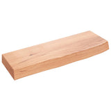 Wall Shelf Light Brown 60x20x6 cm Treated Solid Wood Oak 363643