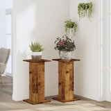 ZNTS Plant Stands 2 pcs Old Wood 30x30x60 cm Engineered Wood 3307862