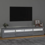 TV Cabinet with LED Lights Grey Sonoma 210x35x40 cm 3152736