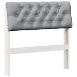 Upholstered Headboard Light Grey 75 cm Solid Pine Wood 879208